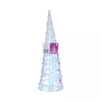 Christmas Battery-Operated Light-Up Iridescent Cone