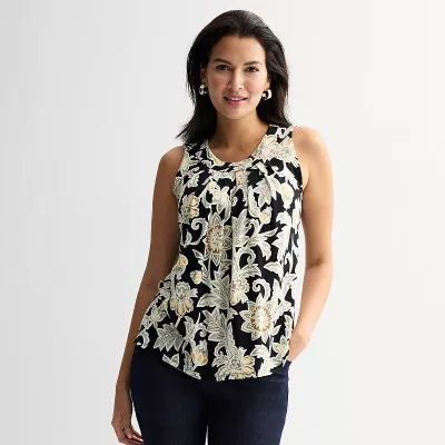 Women's Croft & Barrow® Pleated Tank Top