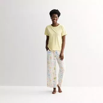 Petite Sonoma Goods For Life® 2 pc Mom's Day Pajama Top & Pajama Bottoms Set