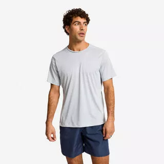 DOMYOS T-shirt uomo palestra slim fit traspirante grigia