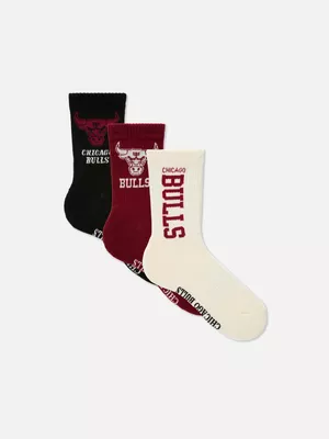 Pack de 3 pares de calcetines de los Chicago Bulls
