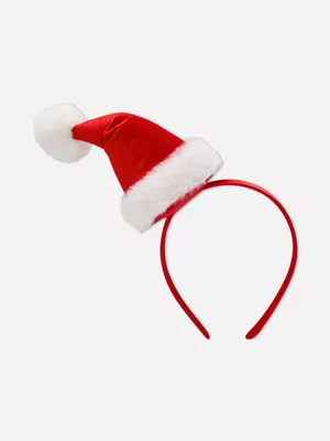 Diadema navideña con gorrito de Papá Noel