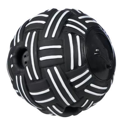 Pet Squeaky Treat Ball Black/Grey