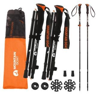 MOUNTAIN GOAT Bastoncini trekking nordic walking pieghevoli alluminio MOUNTAIN GOAT PRO+
