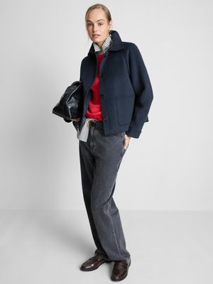 Chaqueta corta de mezcla de lana de The Edit