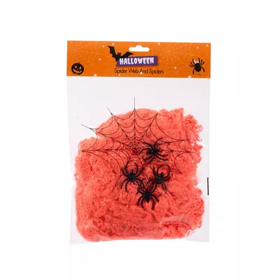 Halloween Spider Web With 4 Spiders