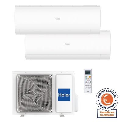 AIRE ACONDICIONADO WIFI MULTISPLIT 2236+2752 FRIGORIAS HAIER PERLA PREMIUM