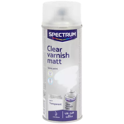 Čirý matný lak ve spreji Spectrum Transparentní