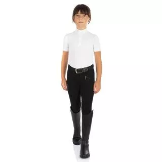 EQUESTRO Pantaloni equitazione bambini in tessuto tecnico