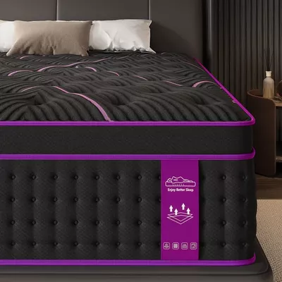 Skyhedon Queen Size Mattress 14inch Hybrid Mattress Medium Firm Gel Memory Foam Pocket Innerspring For Pressure Relief Motion Isolation,Adult