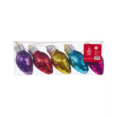Christmas Tree DecorationTraditional Bauble Lights 5pk