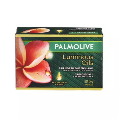 Palmolive Soap Bar Luminous Oils Far North Qld Frangipani & Coconut 130g