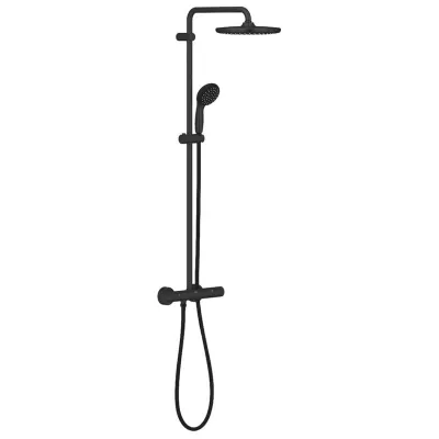 Grohe, Brusesæt m. termostat, Vitalio Start System 250, Matte Black, 9,5 L/min