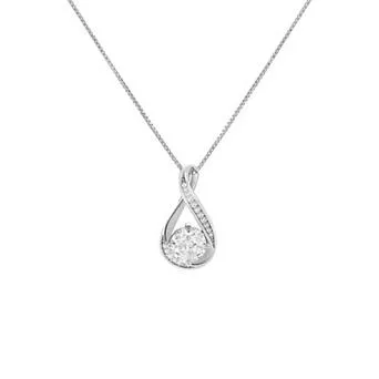PRIMROSE Sterling Silver Cubic Zirconia Infinity Pendant Necklace