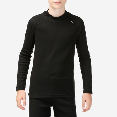WEDZE Skiunterwäsche Funktionsshirt Kinder - BL100 schwarz
