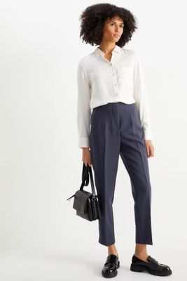 Cloth trousers - high waist - tapered fit