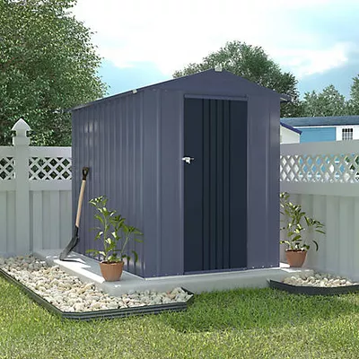 Veikous Outdoor Storage Shed with Lockable Door and Vents, 4 ft. x 6 ft.
