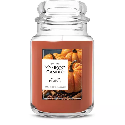 Yankee Candle Spiced Pumpkin Soy Wax Blend 22 oz Jar Candle