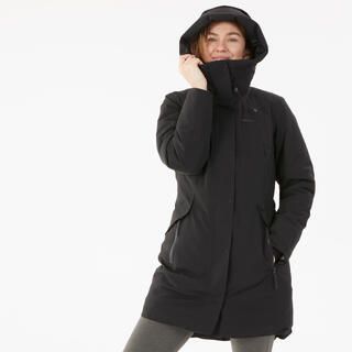 QUECHUA Parka caldo trekking donna NH500 nero | -10°C