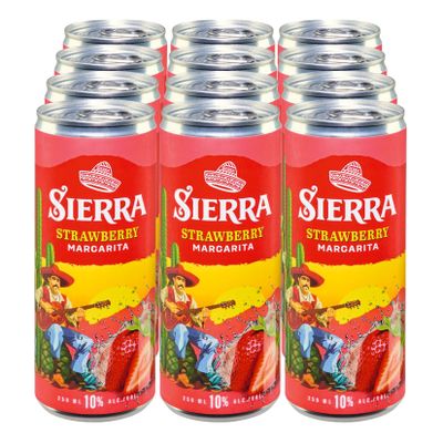 Sierra Strawberry Margarita 10 % Vol 0,25 Liter, 12er Pack
