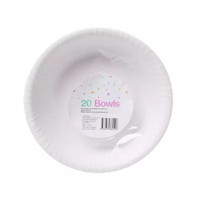 Bowl White 18cm 20pk