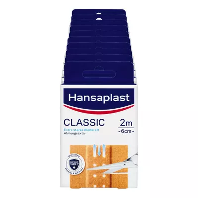 Hansaplast Fixierpflaster Classic 2 m, 10er Pack
