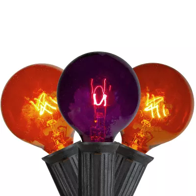 Northlight 10-Count Orange Purple Globe Halloween String Lights