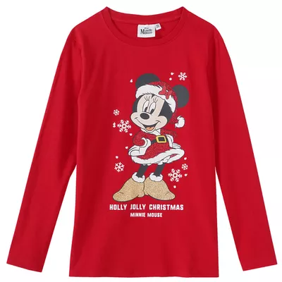 Minnie Maus Weihnachtslangarmshirt