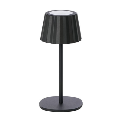 LED-Akku-Tischleuchte 3 in 1, plissee, schwarz