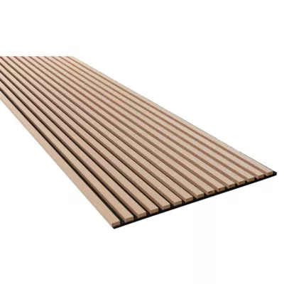 FibroTech Unika, Akustikpanel, lys eg, 25 mm lamel, 22x600x2440 mm
