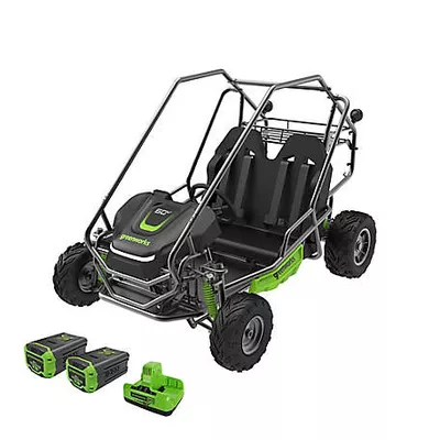 Greenworks 60V 2-Seater Go Cart with 8Ah Batteries & Charger