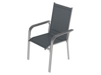 Livarno Home Stohovateľná hliníková stolička Houston, strieborná/sivá
