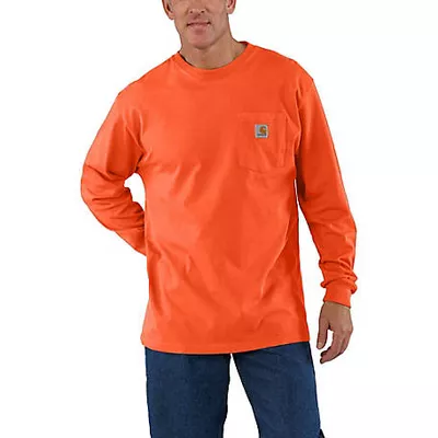 Carhartt K126 Men's Loose Fit Long-Sleeve Workwear Pocket T-Shirt