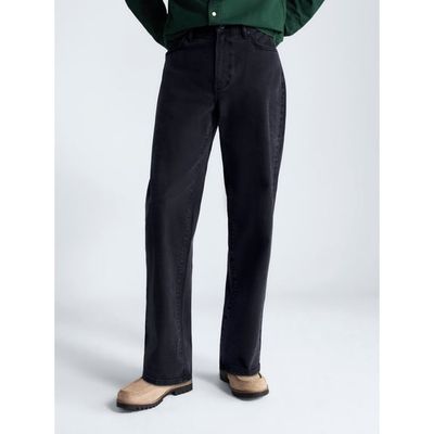 Free Assembly Men's Loose Fit Jeans, Washed Black