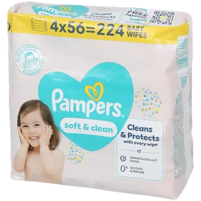 Dětské vlhčené ubrousky Pampers Soft & Clean