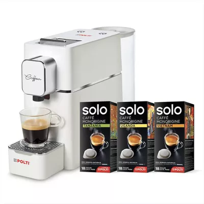 POLTI - Macchina da caffè Coffea S15W + 54 CIALDE-Bianco