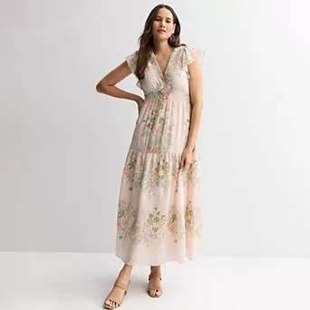 Women's Taylor V-Neck A-Line Flutter Sleeve Dress