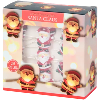 Světelný řetěz s vánočními figurkami