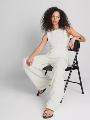 Camiseta sin mangas fruncida de Paula Echevarría