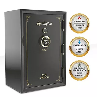 Remington 60 Long Gun + 8 Handgun 31.27 cu. ft. Electronic/Key Lock STS Gun Safe, Sage Green