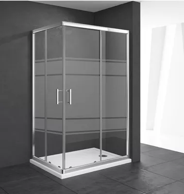 MAMPARA DE DUCHA RECTANGULAR CORREDERA LEXIE 70X120CM CROMO