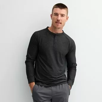 Men's FLX Long Sleeve Luxury Soft Wander Henley