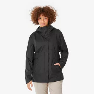 Giacca montagna donna NH500 impermeabile nera