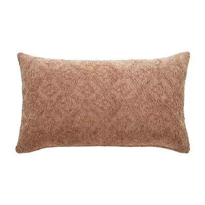 Better Homes & Gardens 14" x 24" Terracotta Crafted Geo Cotton Decorative Pillow