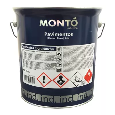 PINTURA SUELOS CLOROCAUCHO 4L GRIS