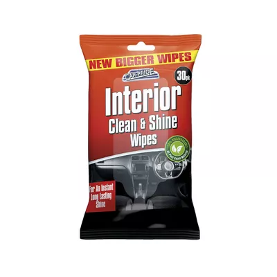 Car Pride Interior Clean & Shine Wipes 30pk