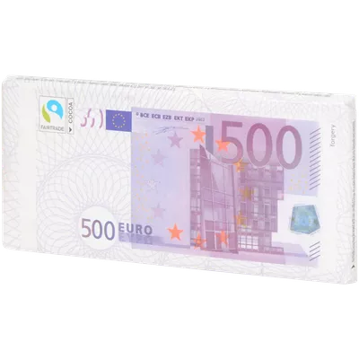Čokoláda s obalem eurobankovky