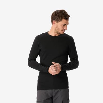 SIMOND Merino Funktionsshirt Herren langarm 100 % Merino - schwarz