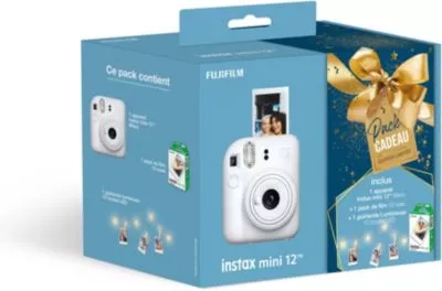 Appareil photo Instantané FUJIFILM Instax mini 12 Blanc Pack Noël