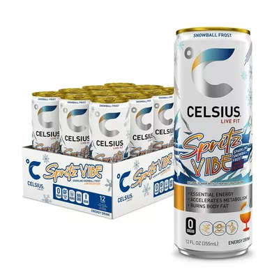 CELSIUS Sparkling Spritz Vibe, Functional Energy Drink 12 fl oz (pack of 12)